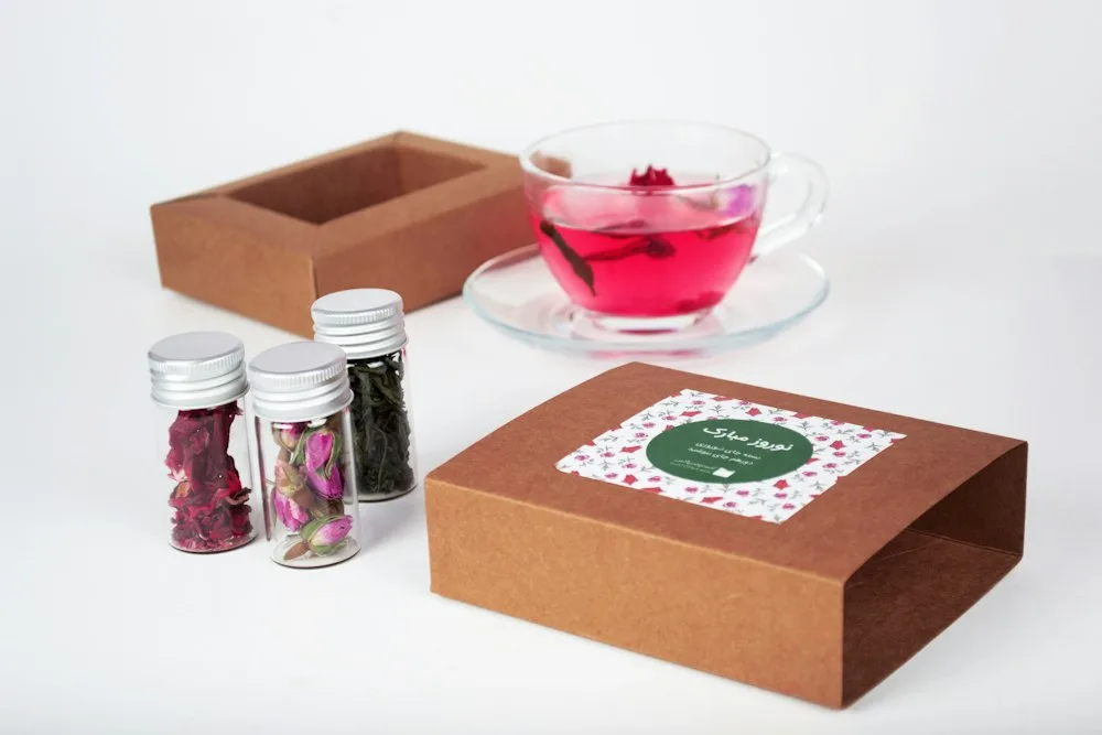 Coffret de thés à offrir avec tasse en verre